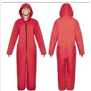 Money heist costume  unisex Jumpsuit and mask